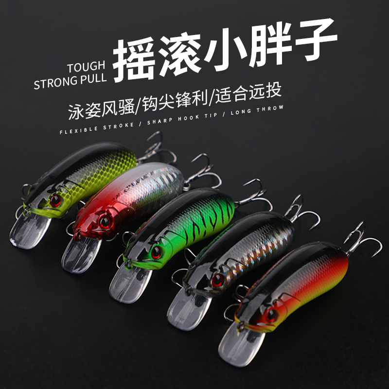 CC5060 Luya Bait Sinking Little Fat Mino Sea Fresh Water Fishing Rocky Spotfish Military Fish Fake Bait Wholesale