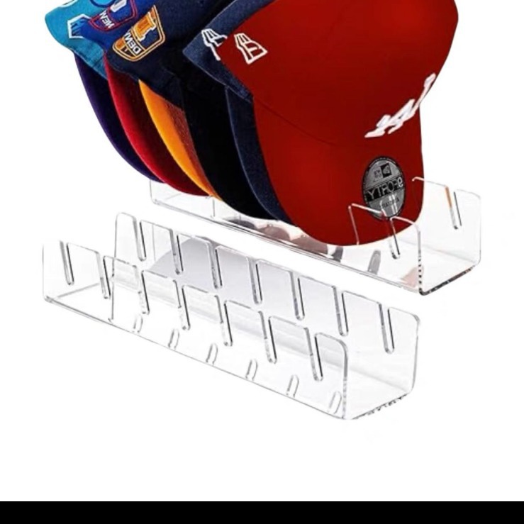 (2개) 아크릴 캡 랙 의류 매장 야구 캡 디스플레이 랙 선 캡 디스플레이 랙 상업용 3 차원 캡 디스플레이 랙