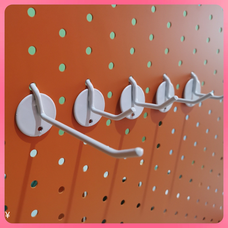 の货架挂钩单线洞洞板配件饰品挂钩简约展示钩苹果型洞洞板孔板挂