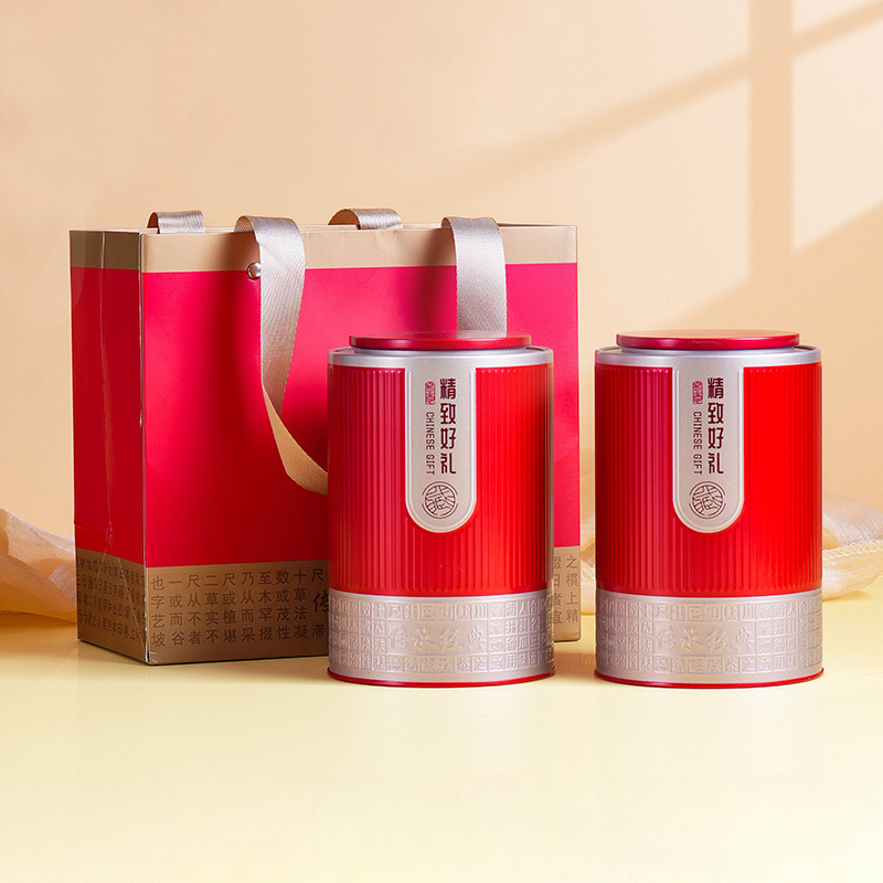 高端福鼎白茶茶叶罐铁罐简易包装盒信阳毛尖正山小种礼盒空盒通用