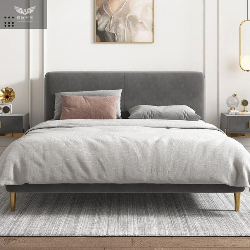 Cama de lana simple nórdica moderna pequeña 1.8 dormitorio principal 1.5 dormitorio doble dormitorio secundario 1.2 habitación modelo