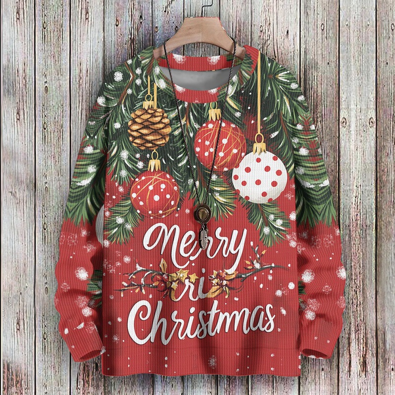 Cross-Border Independent Site Aliexpress Christmas 3D Printed Personalized Trendy Christmas Elements Men's Loose Sweater E111 Cross-Border Independent Site Aliexpress Christmas 3D Printed Personalized Trendy Christmas Elements Men's Loose Sweater E111