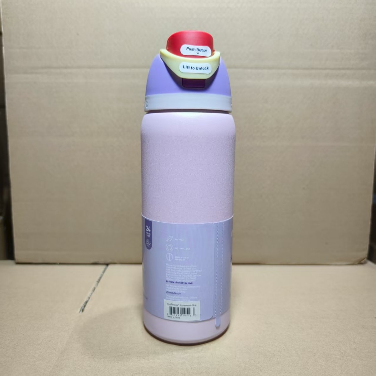 Vaso Aislado de Acero Inoxidable 304 Estilo Owala de Amazon con Asa, Botella de Agua Deportiva, Vaso de Doble Uso, Vaso para Agua, Regalo