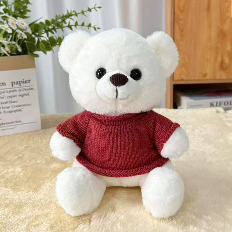 Suéter transfronterizo Teddy Bear muñecas muñecas juguetes de peluche actividad de publicidad LOGO impresión regalos de graduación escolar