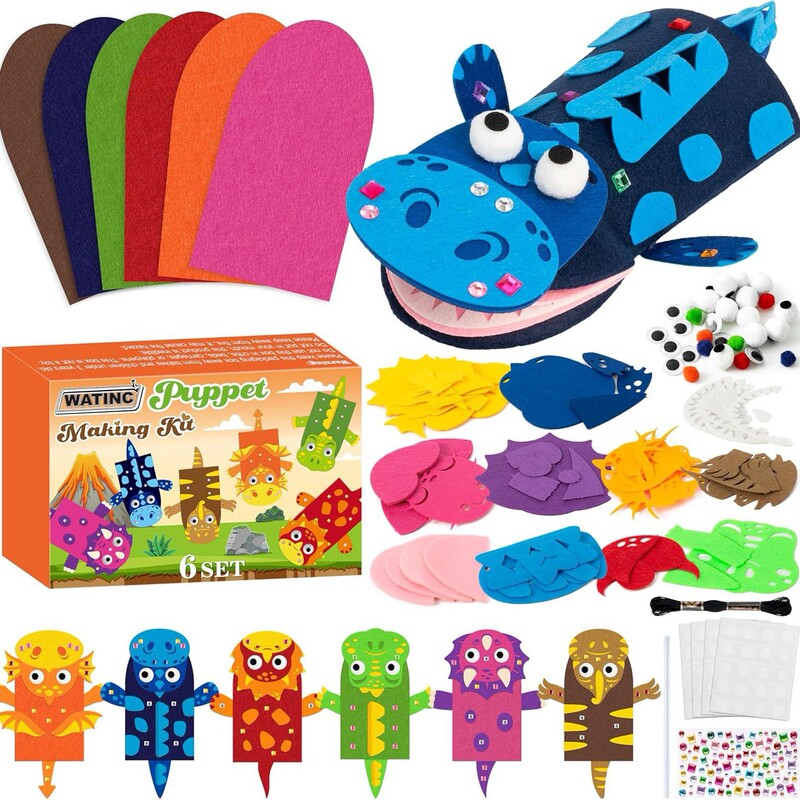 Creative Hand Puppet Tool Kit DIY Handmade Material Package Felt Craft Supplies Role-Playing Game Toys
