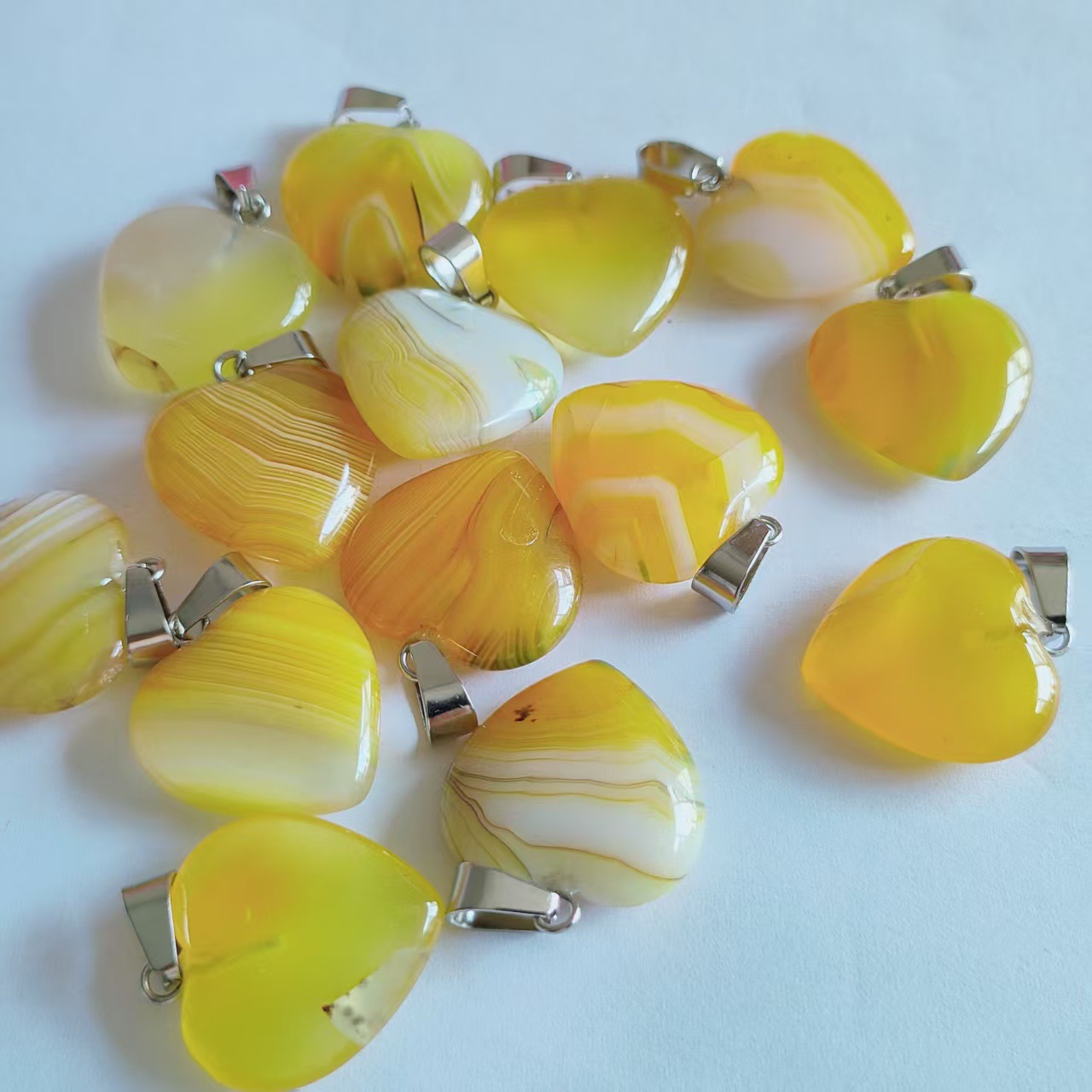 Cruz-frontera piedra natural amor colgante 20mm cristal Ágata en forma de corazón colgante melocotón corazón COLLAR COLGANTE accesorios de la joyería