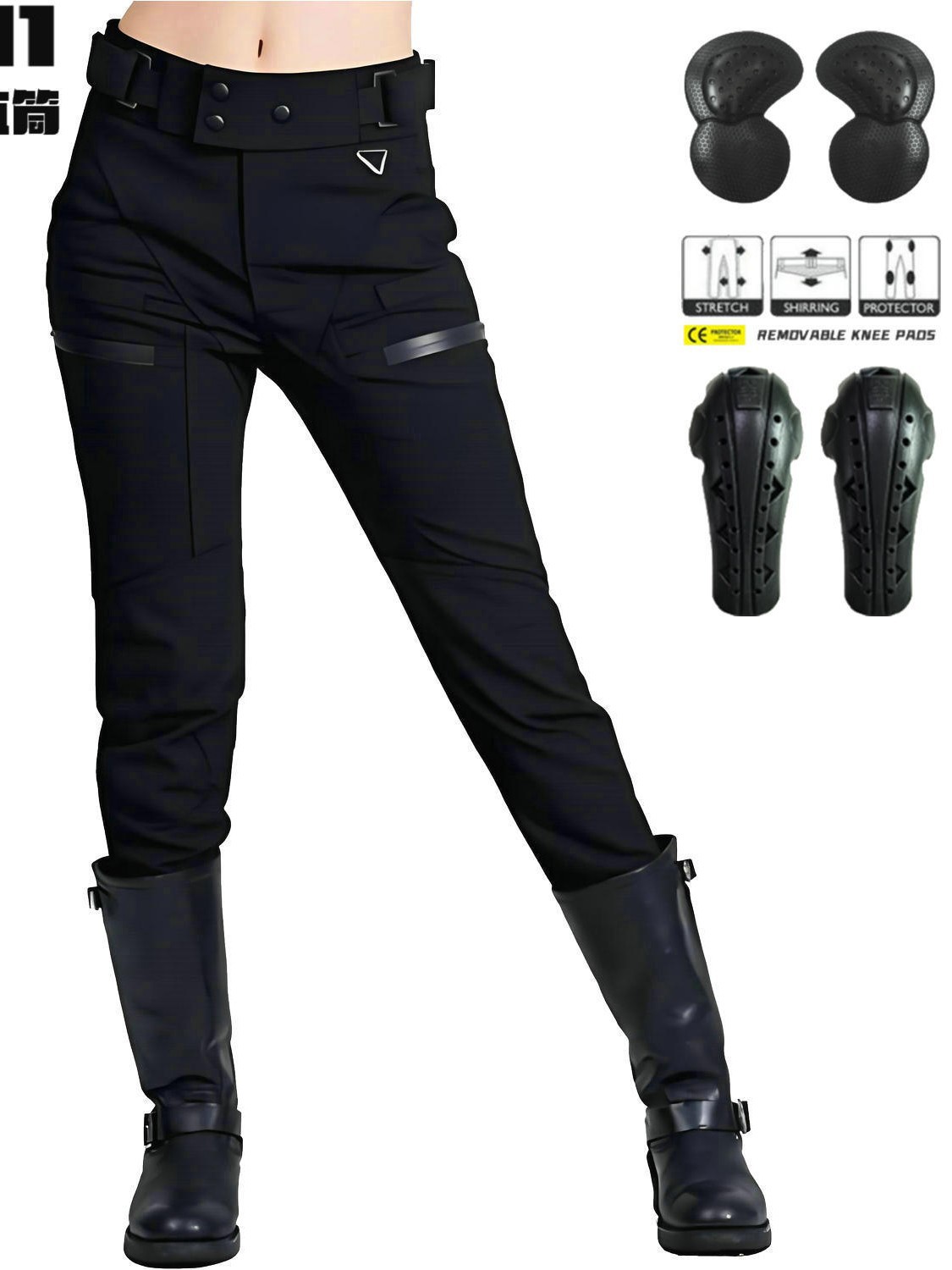 VOLERO motocicleta cuatro estaciones a prueba de caídas pantalones de ciclismo a prueba de agua a prueba de viento cintura alta bolsas de mujer jinete locomotora a prueba de caídas pantalones