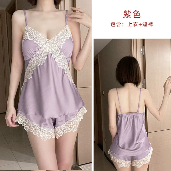 Purple top + shorts
