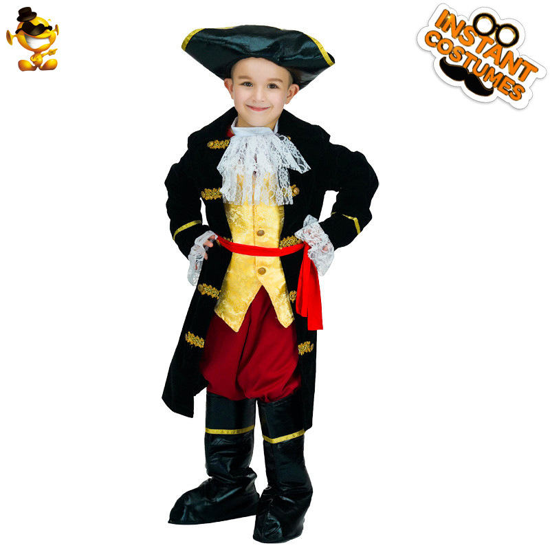 Halloween niños niño pirata traje de rendimiento etapa niño pirata capitán ropa de fiesta Cosplay