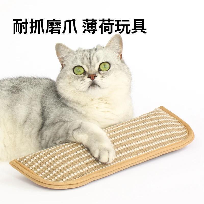 猫薄荷抱枕玩具磨牙耐咬洁牙猫咪玩具糖果自嗨解闷磨爪黄麻猫抓板|undefined