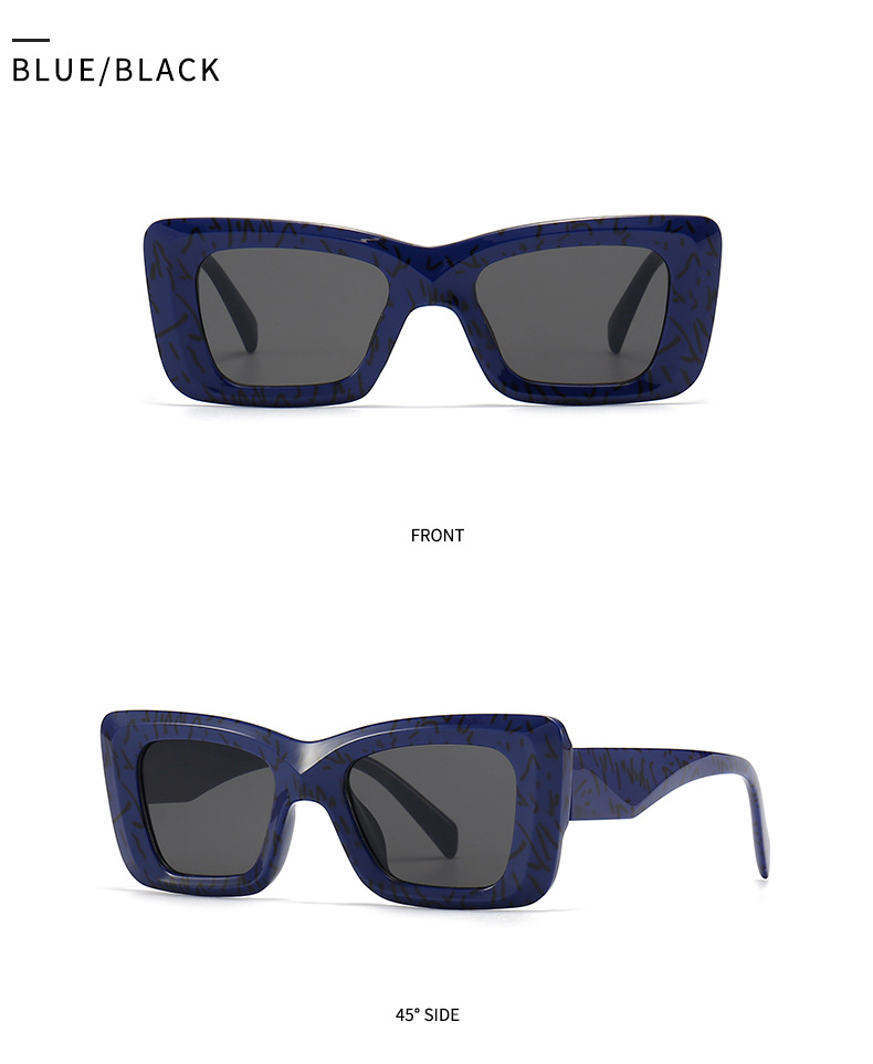 New European and American fashion catwalk small frame cat eye sunglasses for women, trendy sunglasses for men, cross border 9137 UV protection_voghion.com