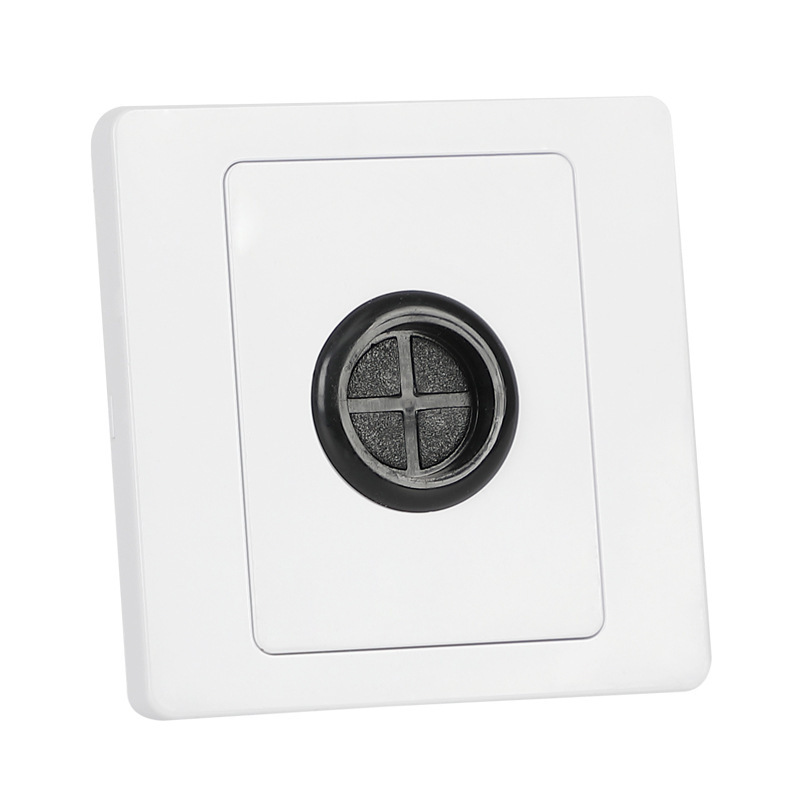 Panel en blanco con agujero de salida de cableado cubierta tipo 86 cableado con agujero de tapón de goma perforado caja de conexiones de placa blanca