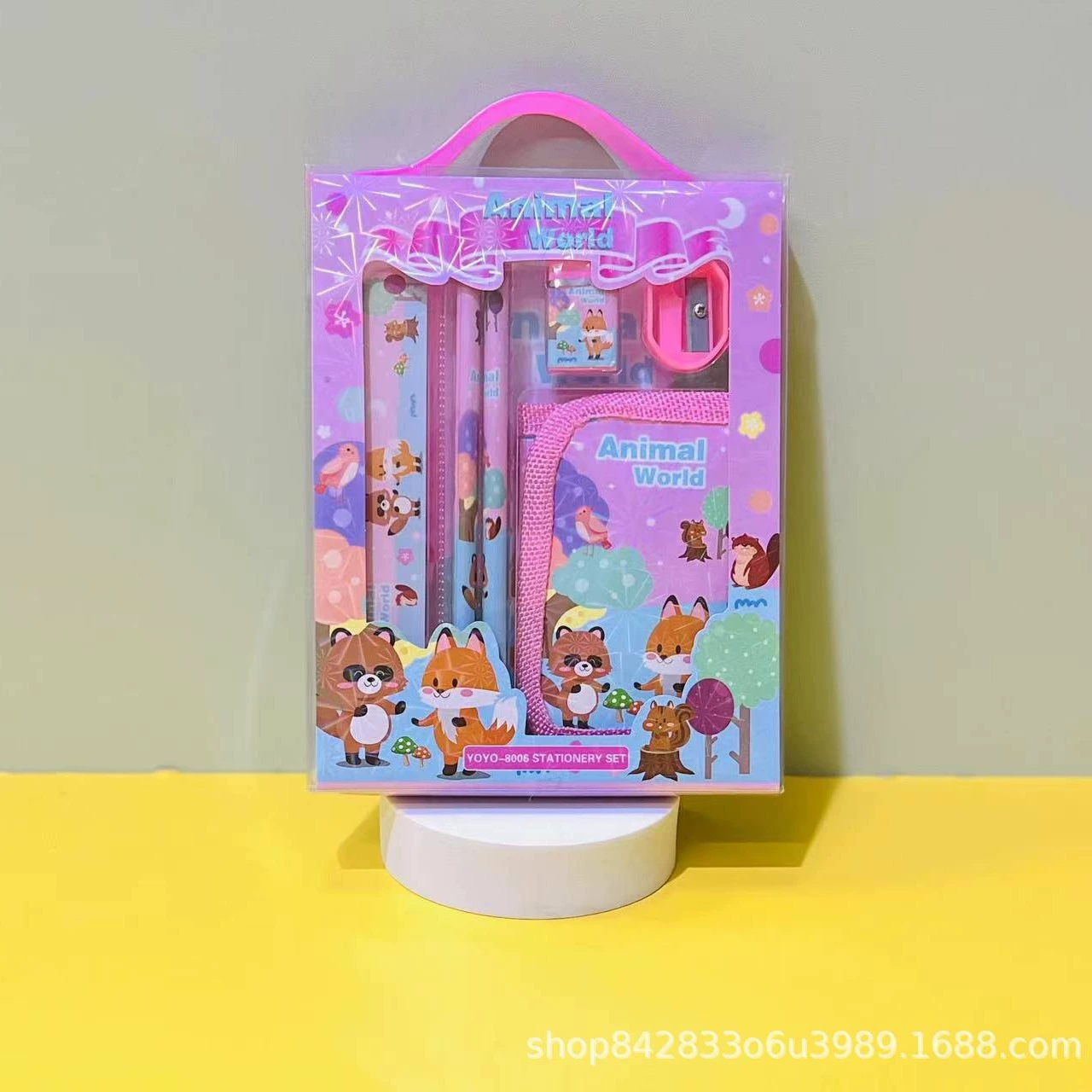 Sanrio, мультяшная канцелярия, детский набор, подарочная ручка, пенал, кошелёк, сумка, 6 предметов
