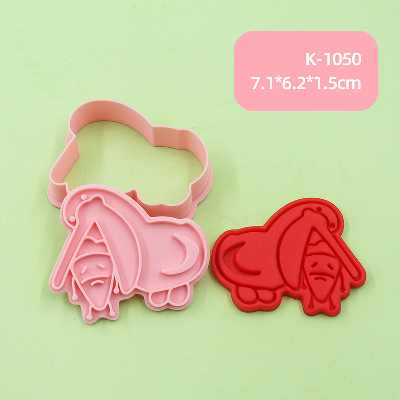 Bige Multi-Building Biscuit Molde Dibujos animados Lindo Animal Siam Lip Home Baking Refer Parche Piedra Plástico Clay image 15