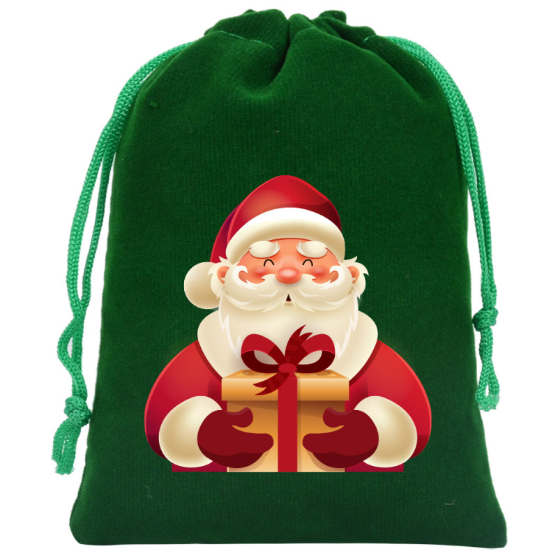 新しいクロスボーダーの新しいクリスマスベルベットバッグ、ギフトバッグ、アップルバッグ、クリスマスキャンディバッグ、巾着ポケット|undefined