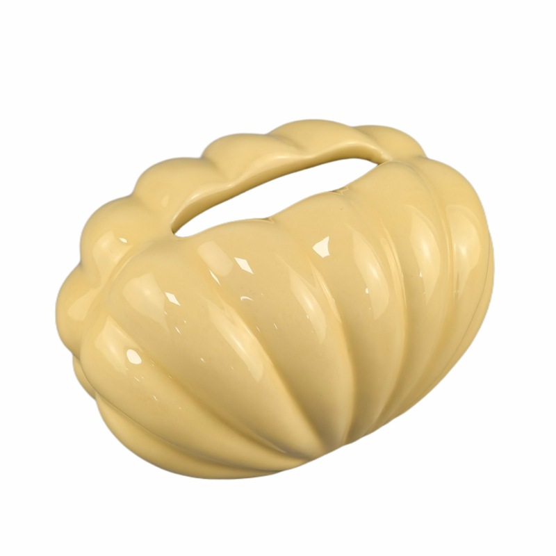 Servilleta en forma de concha cuidadosamente seleccionada, caja de pañuelos, sala de estar, caja de dibujo de papel de lujo ligero, caja de dibujo de cerámica, decoración, creatividad para el hogar