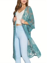 G 12757 Embroidered Lace Sleeve Cardigan ������˿���� �羳