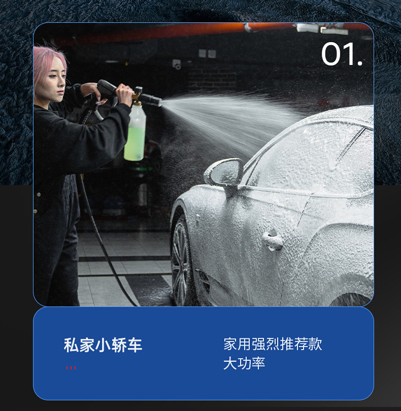 Household Fully Automatic High-Pressure Car Washing Machine, Car Cleaning Water Gun, Portable Mobile Small High-Pressure Cleaning Machine Factory