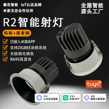 万分级调光调色智能射灯嵌入式家用客厅防眩COB射灯天花板灯R2