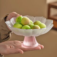高脚莲花果盘家用上供专用盘子供盘水果盘供果盘零食摆放盘茶点盘