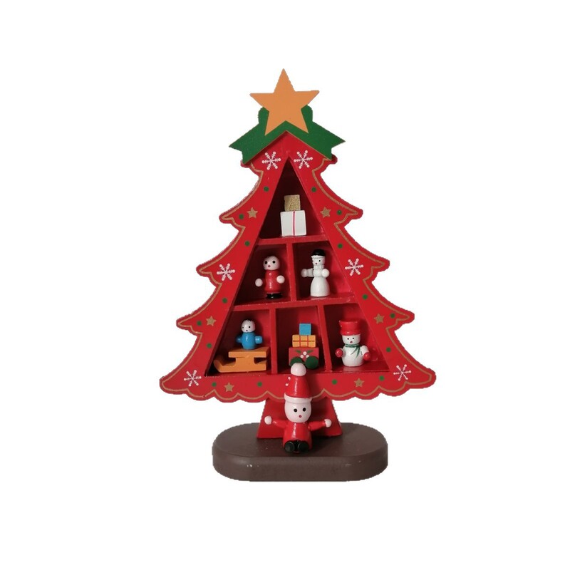 クリスマス新作木製クリスマスツリーミニ卓上飾り ショッピングモールホテルクリスマスデコレーション用品木製|undefined