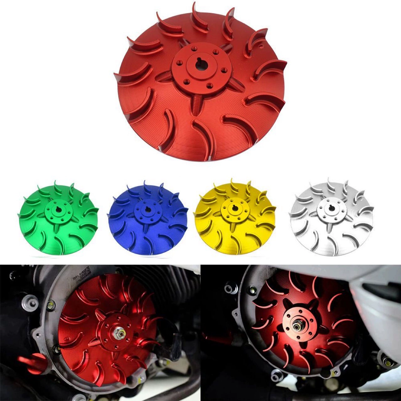 Подходит для Vespa Vespa Spring 150 модифицированный вентилятор алюминиевый охлаждающий вентилятор украшения