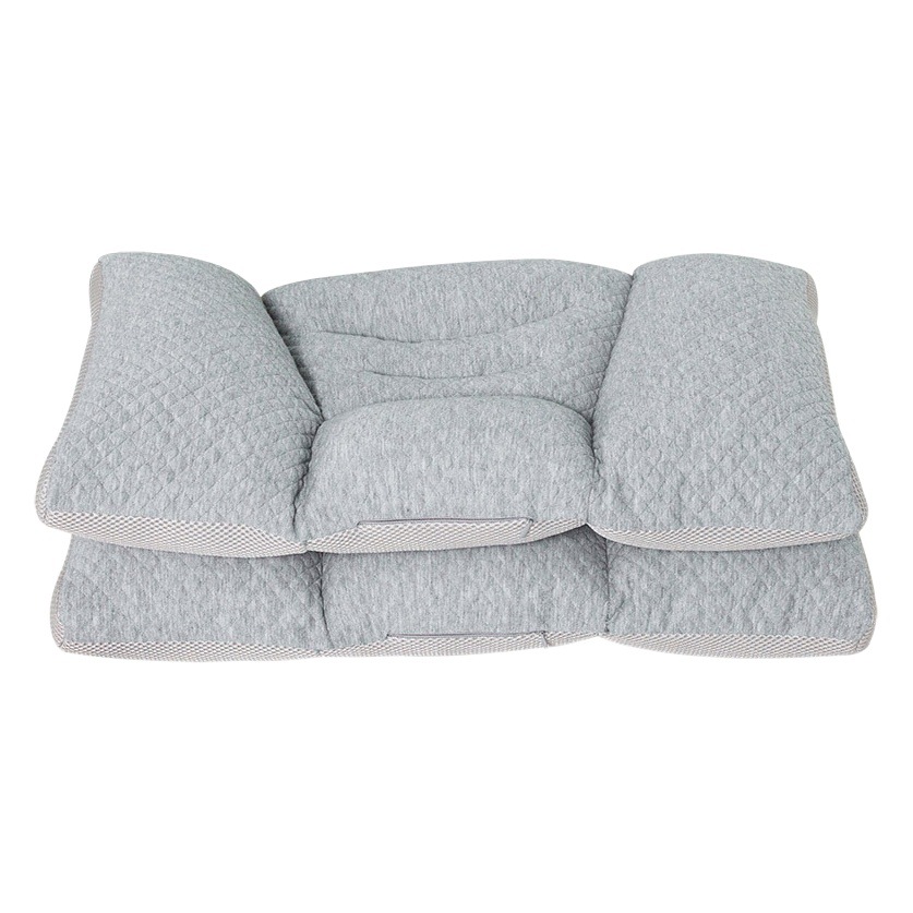 国境を越えたニット綿製4分割PEソフトチューブ枕TPE大人用洗える中空チューブ枕ネックピロー頸椎枕