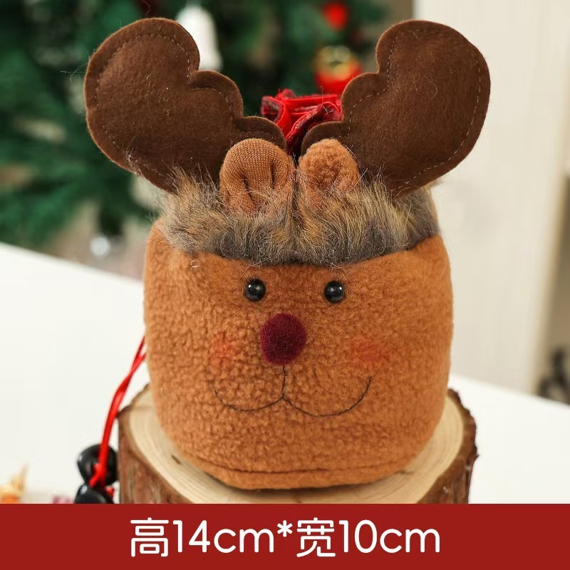 国境を越えたクリスマスプレゼント袋子供キャンディー袋熱い皮エンボス束口手提げ袋平安夜リンゴ袋|undefined