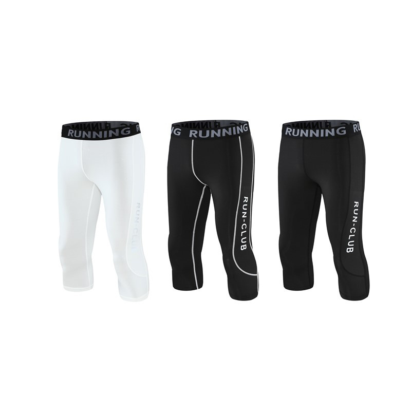 Basketball Cropped Leggings Men's Sports Equipment Fitness Cropped White Training Women's Compression High Elastic Quick-drying Leggings Basketball Cropped Leggings Men's Sports Equipment Fitness Cropped White Training Women's Compression High Elastic Quick-drying Leggings