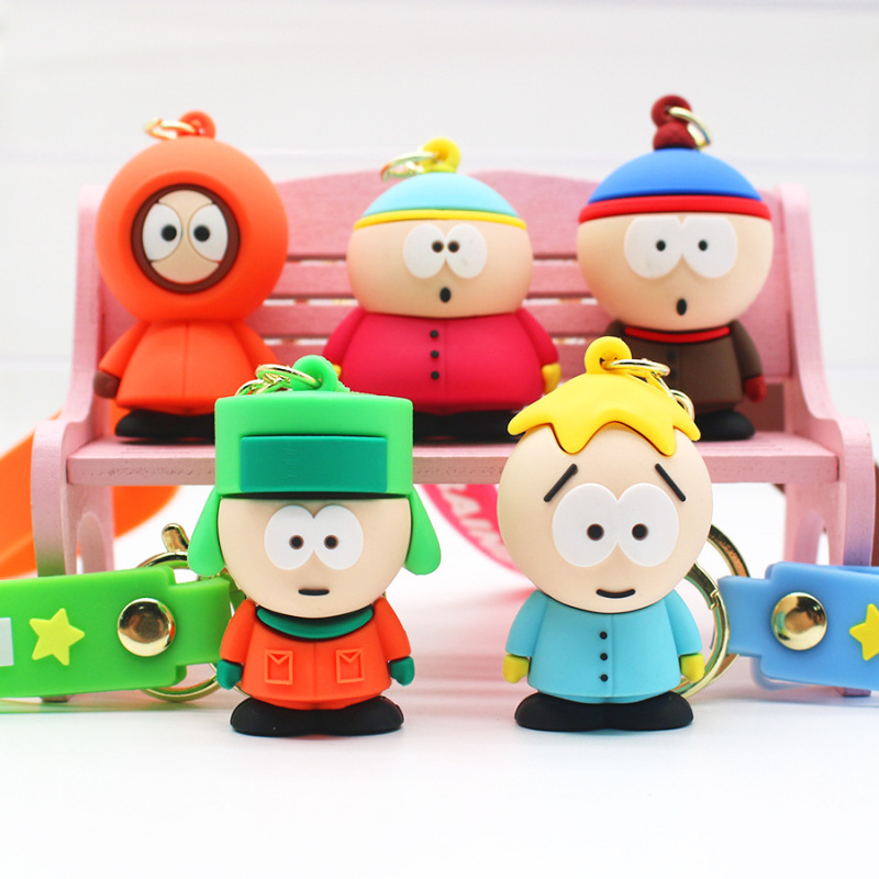 American Band South Park Keychain South Park Kyle Cartman Kenneth Stan Doll Pendant American Band South Park Keychain South Park Kyle Cartman Kenneth Stan Doll Pendant