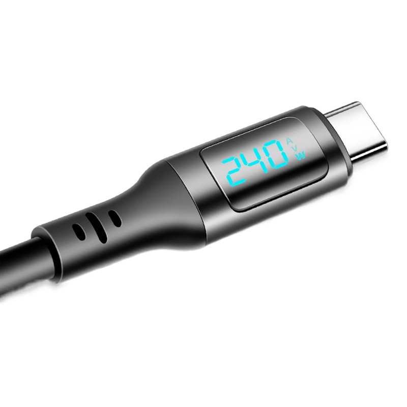 Cable de datos con pantalla digital USB4 tipo C para monitores, monitoriza corriente, voltaje, potencia, PD240W, compatible con Thunderbolt 4