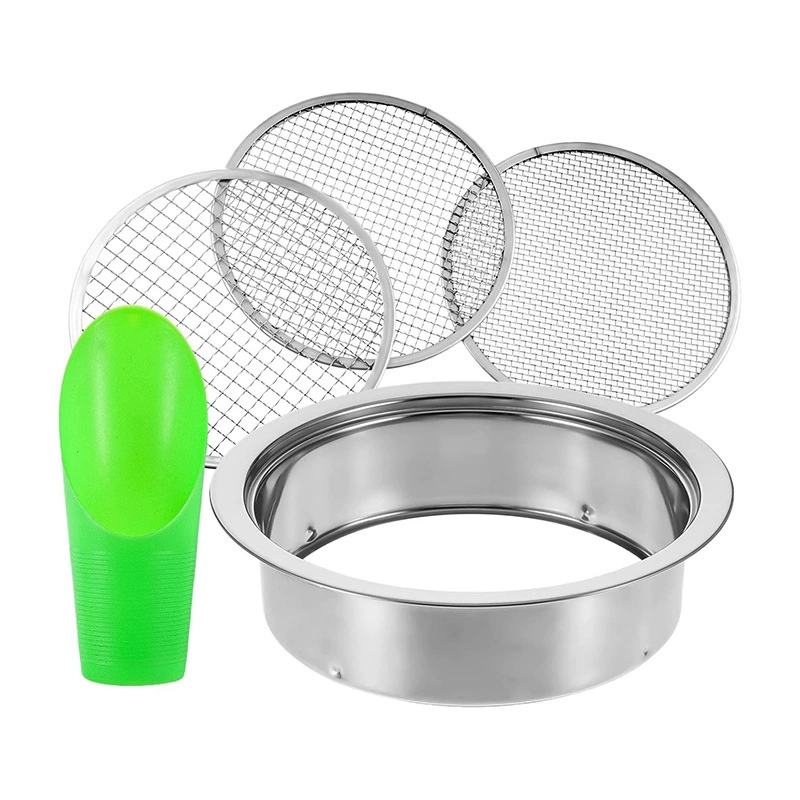 Садовая почва компост сито цветочная почва сито 3 штифта 5 штифтов сменная сетка с лопатой Soil Sifter Set