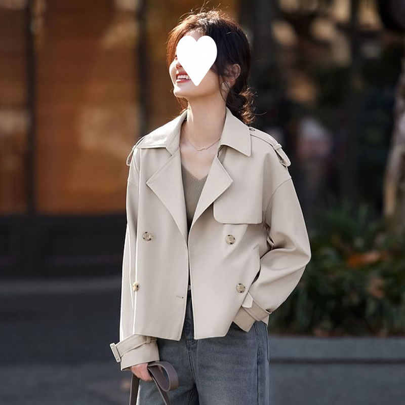 风衣女小个子2025春秋新款休闲宽松上衣气质短外套|undefined