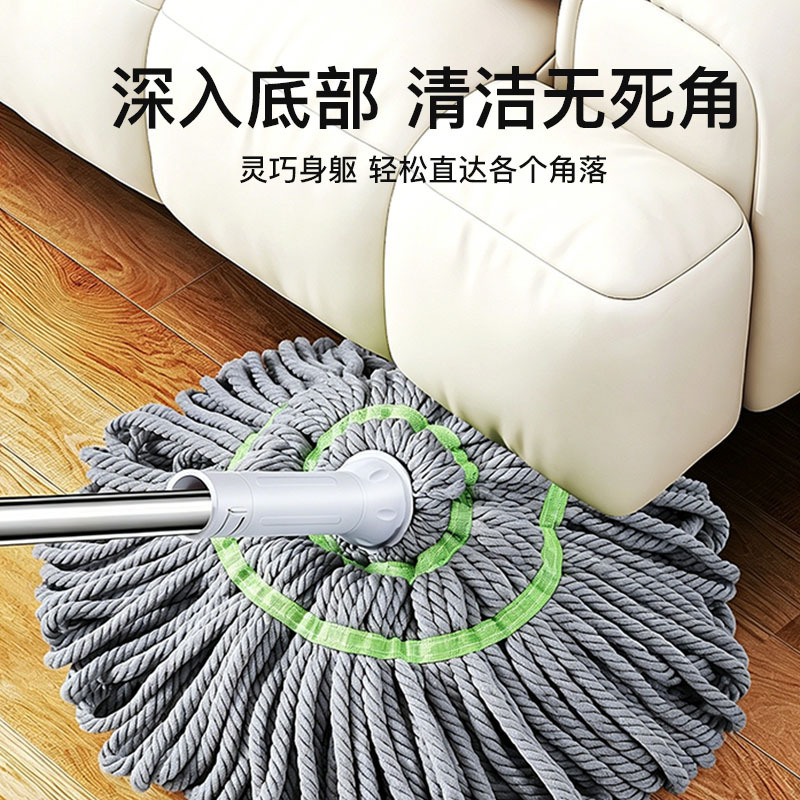 Effortless wringing mop for home use, suitable for both dry and wet cleaning, wholesale dust-removing mop for easy cleaning and water absorption