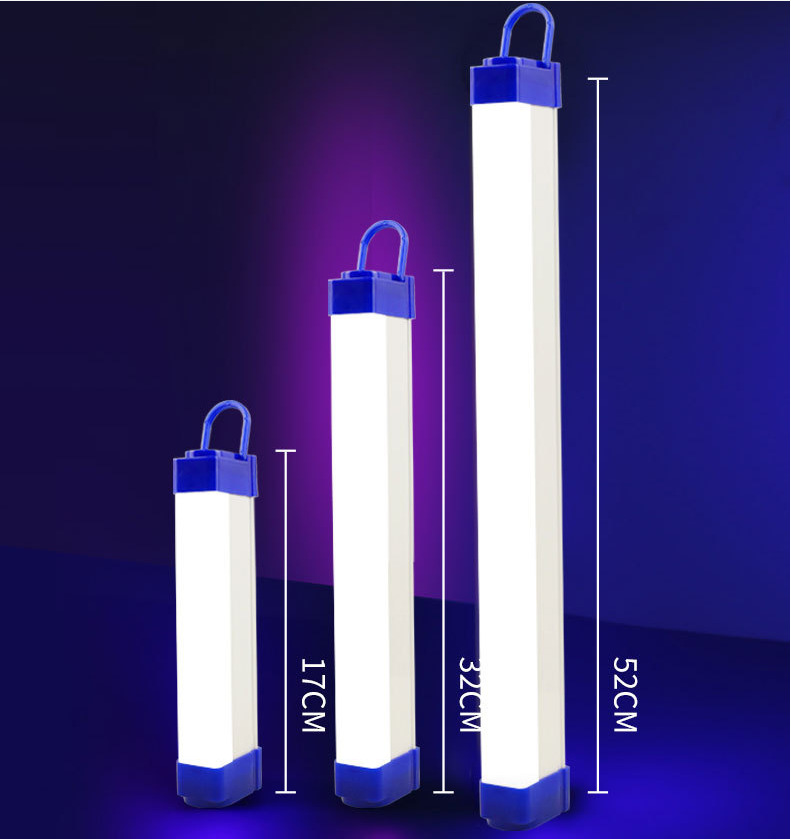 Lámpara LED de emergencia recargable, tubo, USB, magnética, camping