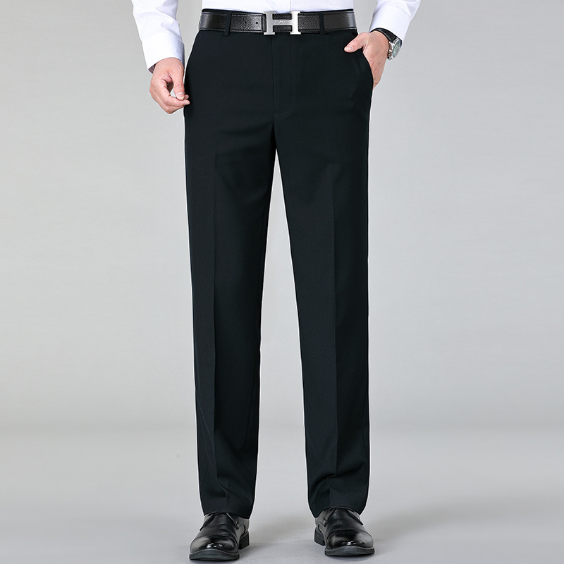 Autumn and Winter New Style Wool Trousers for Men, Business Formal Straight-Leg Loose Non-Iron Thick Pants, Middle-Aged Woolen Suit Trousers Autumn and Winter New Style Wool Trousers for Men, Business Formal Straight-Leg Loose Non-Iron Thick Pants, Middle-Aged Woolen Suit Trousers