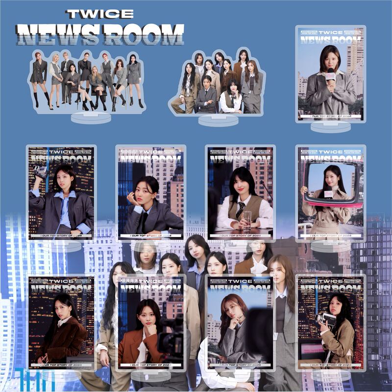 TWICE Girl Group News Room New Acrylic Double-sided Stand Desktop Ornament Ornament Celebrity Peripheral Lin Nay