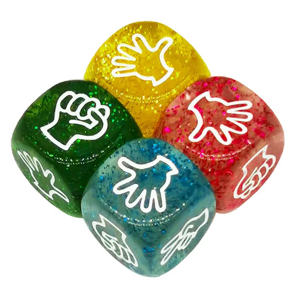 Crystal Stone Scissors Paper Dice 20mm Large Guessing Game Fun Sieve Toy KTV Bar Game dice