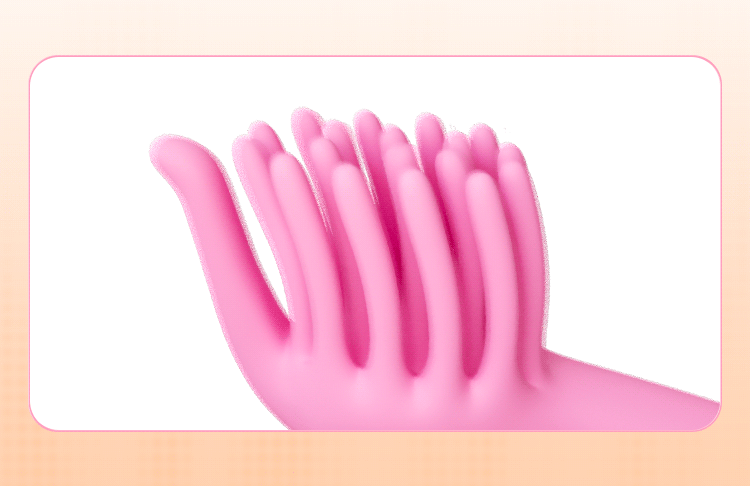 Touch-Vibrating Wand Massager, Silicone Body, Button Control, Pink — detail image 2