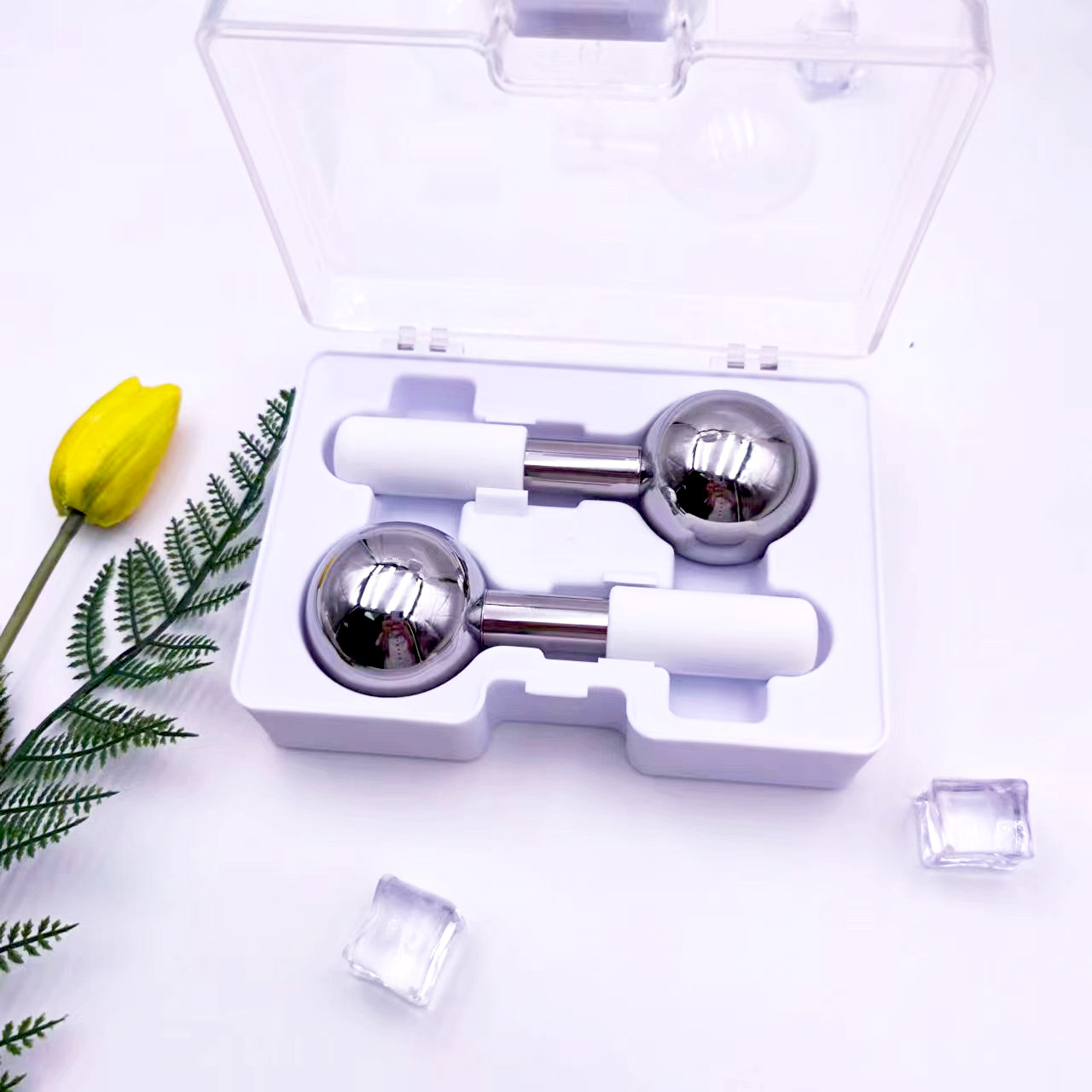 跨境冰波美容球 冰敷冰球冰肌球小冰錘眼部按摩面部美容工具