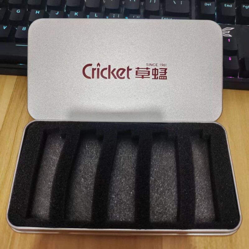 cricket草蜢打火机网红抖音爆款礼盒五只装白铁盒盒子不带火机|undefined