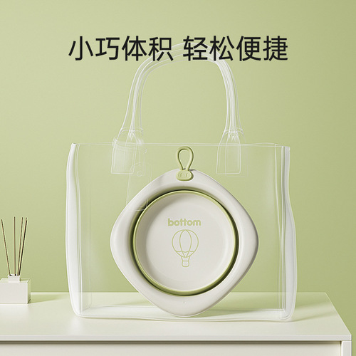 Baby folding washbasin belt differentiated children's basin washbasin household baby washbasin plastic basin newborn products