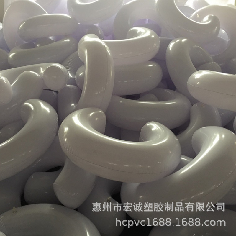 惠州工厂生产批发白色PVC充气弯管,充气弯管水泡,充气直管圆柱体