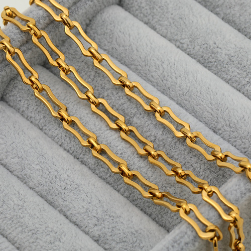 Stainless steel hip-hop bone chain DIY punk necklace bone splicing bracelet cross-border jewelry accessories chain wholesale