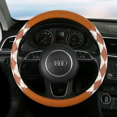 silk non-slip Tmall a generation – Steering wheel cover - round-brown-38cm