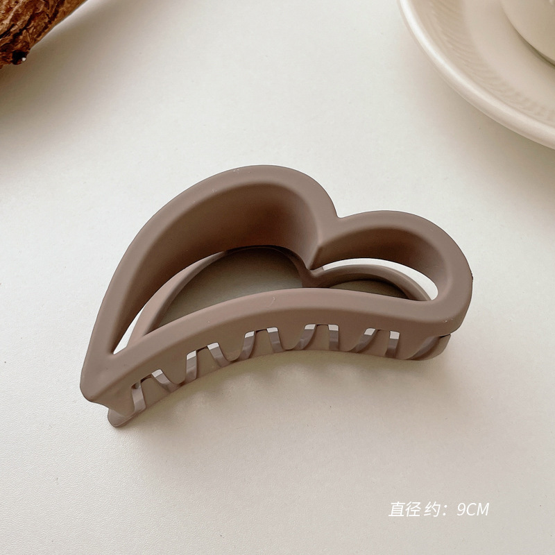 Milk Brown horquilla grande hacia atrás cabeza clip de pelo tocado de las mujeres principios de primavera de alto grado updo tiburón horquilla