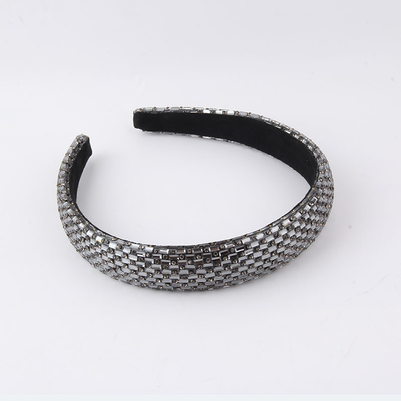 Fashion Solid Color Sponge Inlay Artificial Diamond Hair Band 1 Piece display picture 4