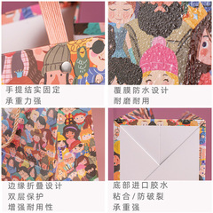 原創油畫禮品袋生日送禮禮物袋韓版小清新伴手禮包裝袋創意手提袋