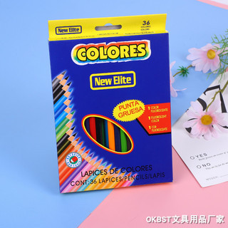 Set de lápices de colores con mariposa azul, 12/18/24/36 tonos, lápices oleosos para dibujo infantil y escolar