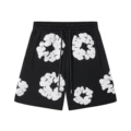 Shorts Black Print White
